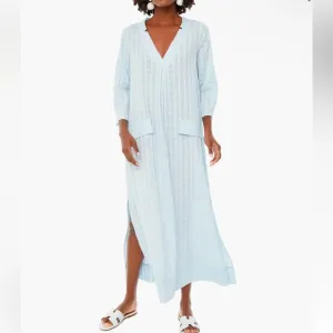 POMANDER PLACE Light Blue Carolina Caftan