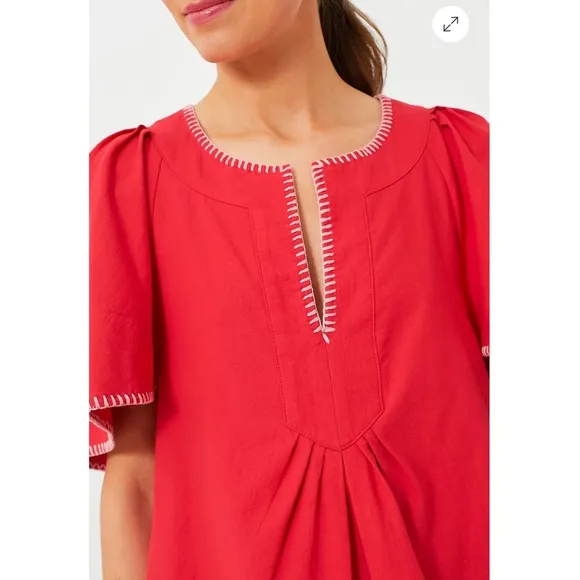 POMANDER PLACE Poppy Stitch Finley Flutter Sleeve Dress