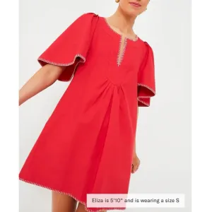POMANDER PLACE Poppy Stitch Finley Flutter Sleeve Dress