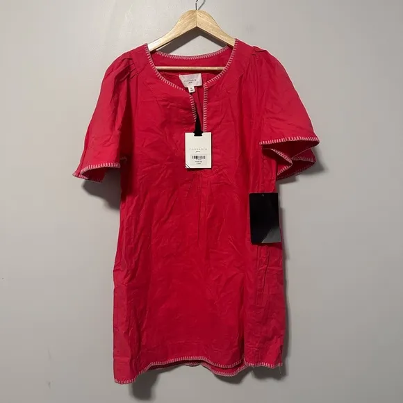 POMANDER PLACE Poppy Stitch Finley Flutter Sleeve Dress