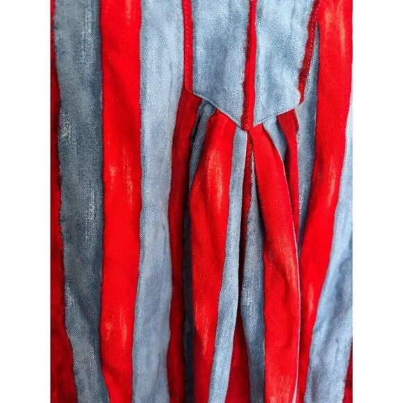 Pomander Place Tuckernuck Painterly Stripe Finley Flutter Sleeve Dress XL