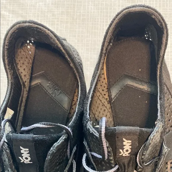 Pony Gate Vintage 2000th Y2K Men’s Sz 9 Black Mesh Leather Suede Light Sneakers