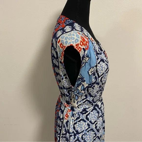 Porridge Dress Women’s Small Ricarda Floral Paisley Patchwork Wrap Dress