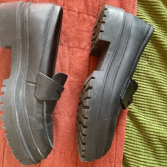 Portland leather  Black chunky Loafers