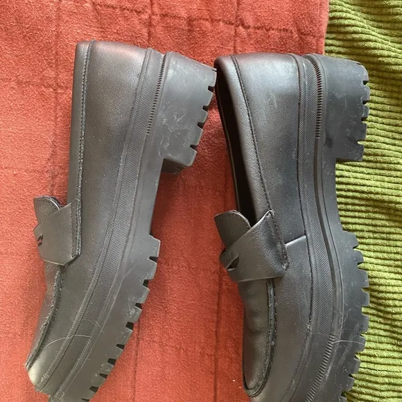 Portland leather  Black chunky Loafers