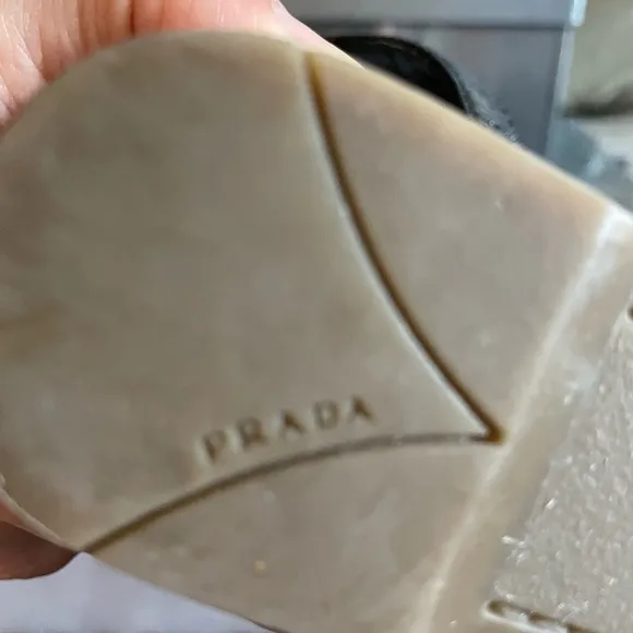 Prada Black Espadrilles with Criss-Cross Design