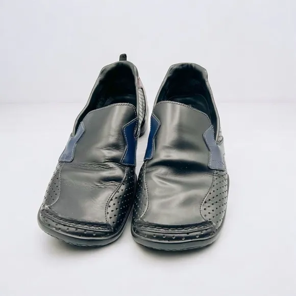 Prada Black Leather Slip-On Loafers