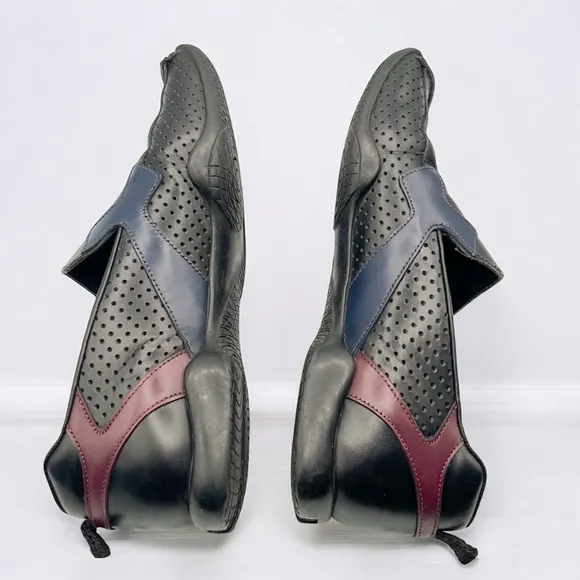 Prada Black Leather Slip-On Loafers