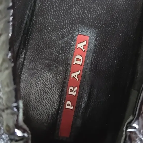 Prada Black Patent Leather Women's Shoes Flats Buckle Details Shoe Size 39.5