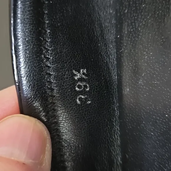 Prada Black Patent Leather Women's Shoes Flats Buckle Details Shoe Size 39.5
