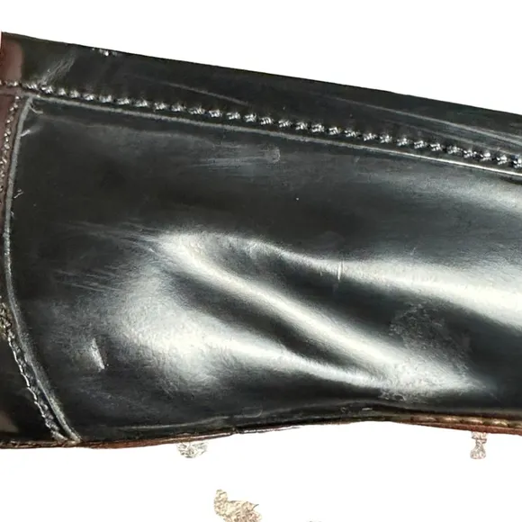 Prada Brushed Leather Penny Loafers women SZ 37 US 7 Peek A Boo Good Condition