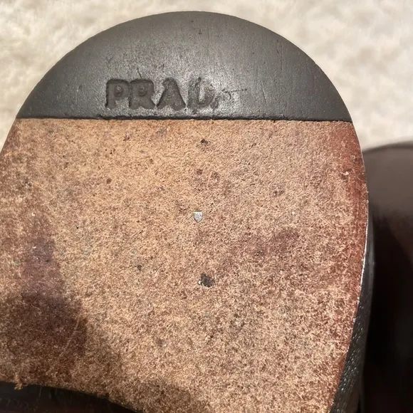 PRADA Chocolate Brown Sleek Loafers with Character