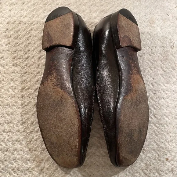 PRADA Chocolate Brown Sleek Loafers with Character
