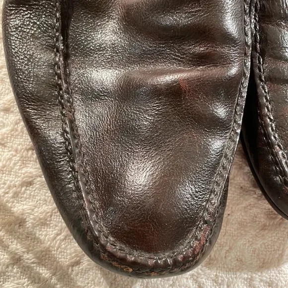 PRADA Chocolate Brown Sleek Loafers with Character
