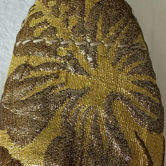 Prada Cloquet Ibiscus Gold Floral Embroidered Espadrille Flats Shoes- Size 37.5
