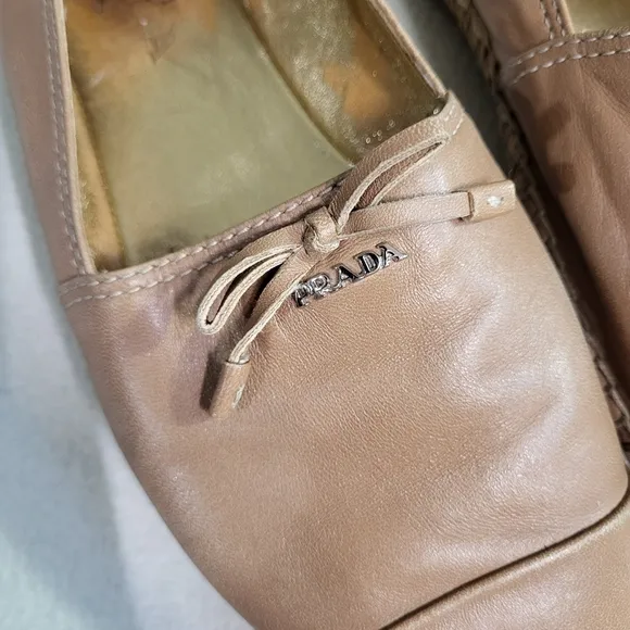 Prada Leather Espidrilles Loafers