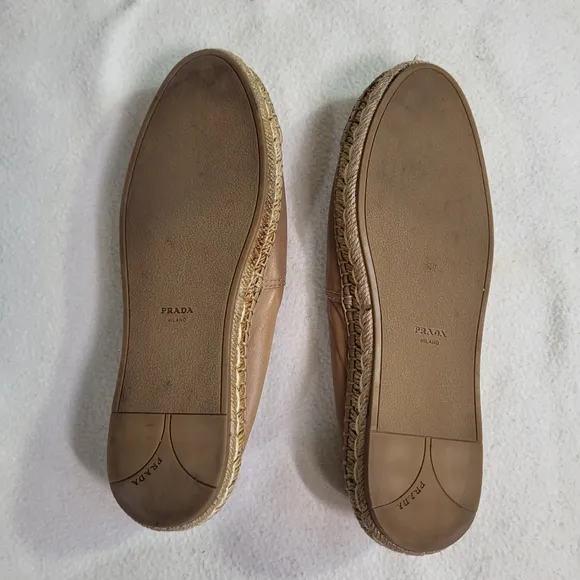 Prada Leather Espidrilles Loafers