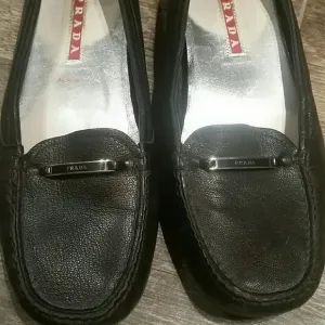 Prada leather   loafers