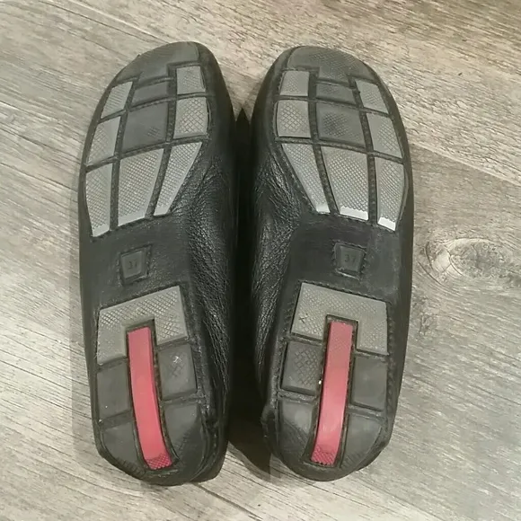 Prada leather   loafers