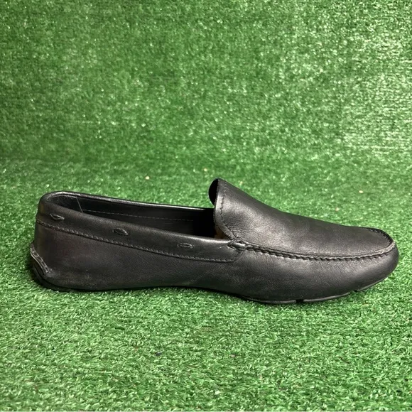 Prada Mens Black Leather Loafers Drivers Shoes Made in Italy - US Size 11