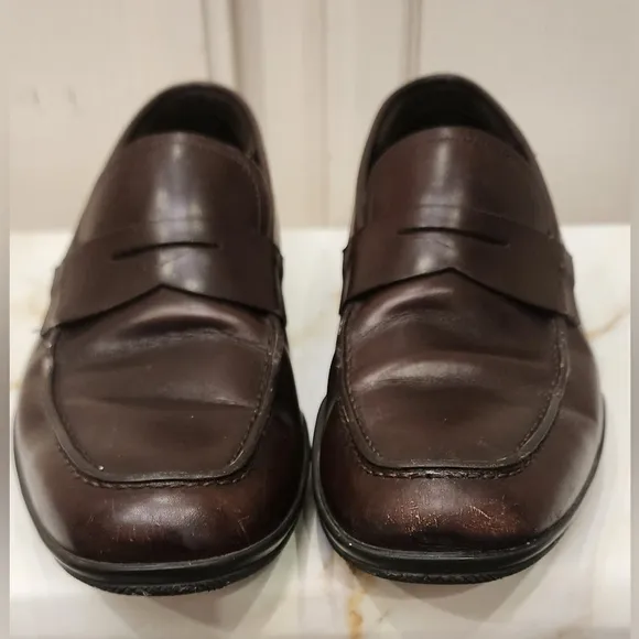 Prada Men's Brown Leather Loafers size 7.5