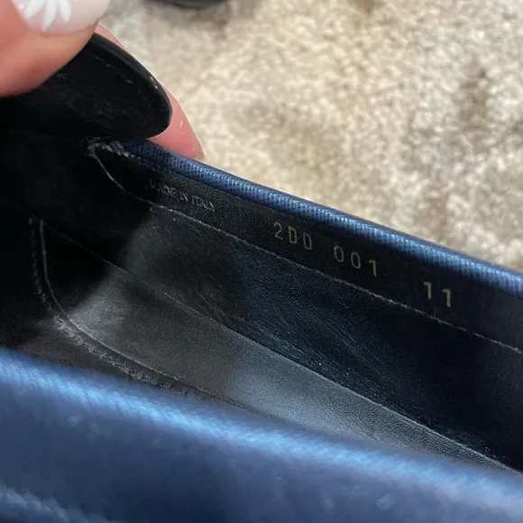 Prada | Men’s Navy Leather Loafers Size: 11