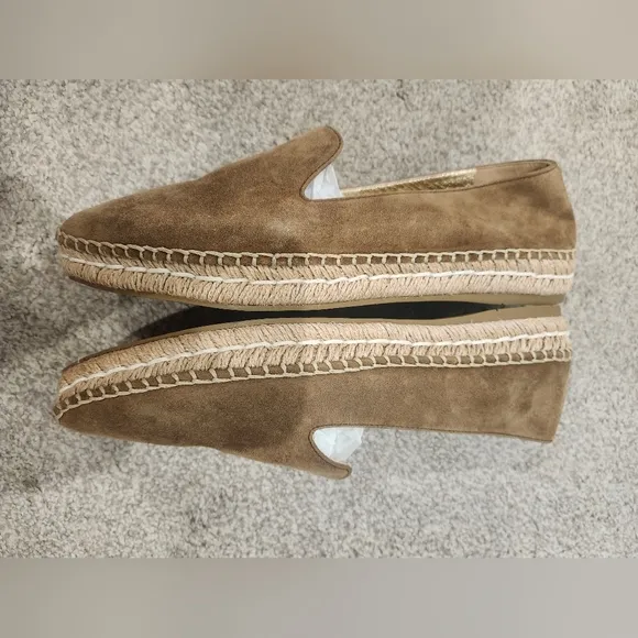 Prada Pointed Toe Suede Espadrille Slip on Shoes Espadrilles 37.5 Made in Italy