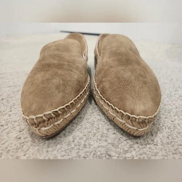 Prada Pointed Toe Suede Espadrille Slip on Shoes Espadrilles 37.5 Made in Italy