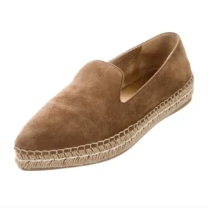 Prada Pointed Toe Suede Espadrille Slip on Shoes Espadrilles 37.5 Made in Italy