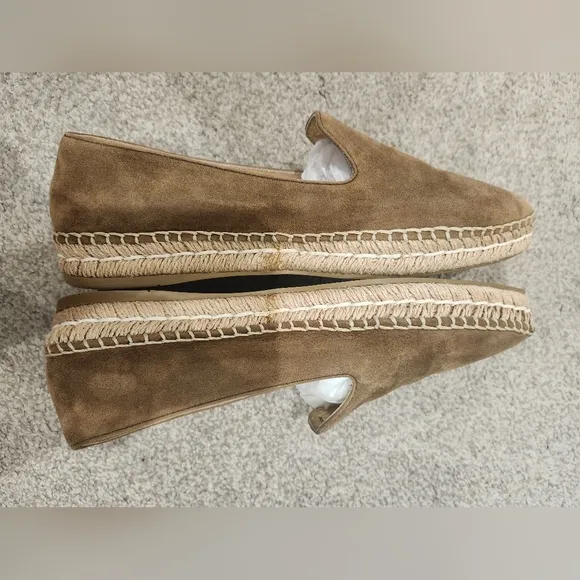 Prada Pointed Toe Suede Espadrille Slip on Shoes Espadrilles 37.5 Made in Italy