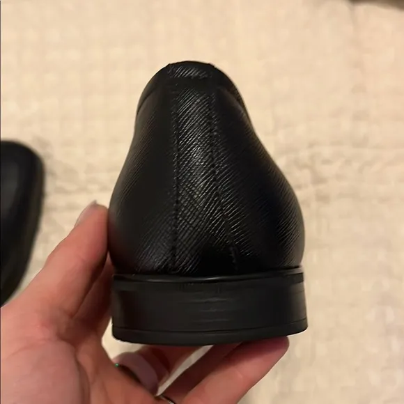 Prada Saffiano Men's Black Leather Loafers