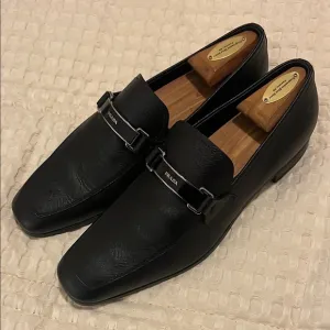 Prada Saffiano Men's Black Leather Loafers
