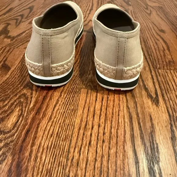 PRADA SPORT CANVAS SLIP-ON ESPADRILLES KHAKI LOAFER - Retail $495