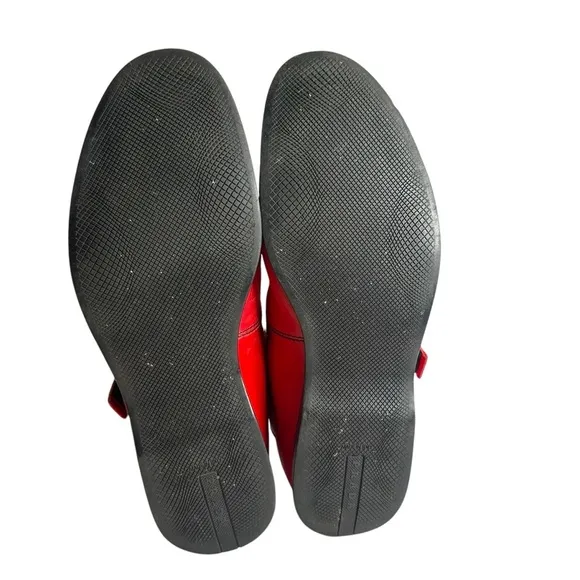 PRADA Sport Size 8.5 Red Leather Hook &amp; Loop Loafers