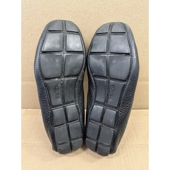 Prada Women's‎ Black Leather Loafers Size 6