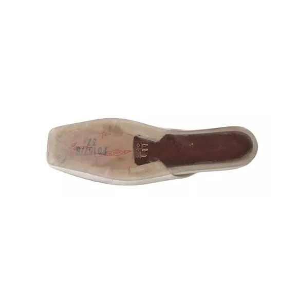 Pre Loved Maison Margiela Leather Slingback Flats Women White