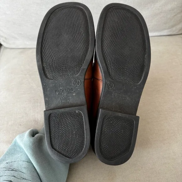 Predictions Brown Tan Leather Loafers Flats