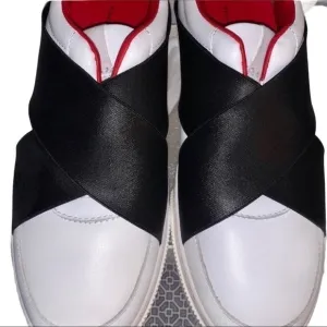 𝅺proenza SCHOULER women’s slip on SNEAKERS White Black Red Size 38 = 7.5 NWB