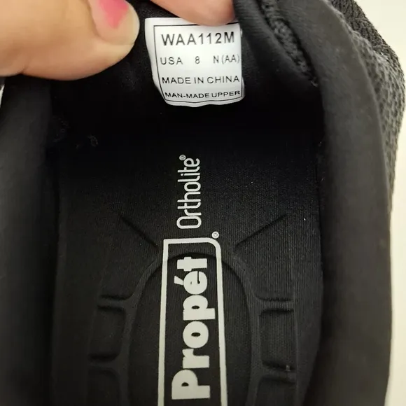 Propet Black Knit Mesh Sneakers Size 8
