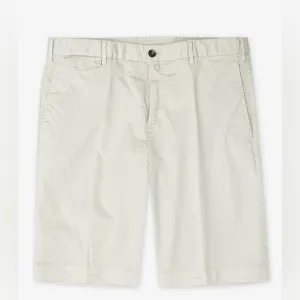 PT01 Pantaloni Torino Khaki Tan Business Shorts Linen Cotton Blend Made In Italy
