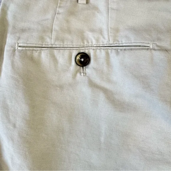 PT01 Pantaloni Torino Khaki Tan Business Shorts Linen Cotton Blend Made In Italy