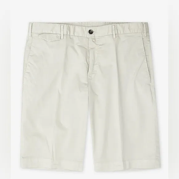 PT01 Pantaloni Torino Khaki Tan Business Shorts Linen Cotton Blend Made In Italy