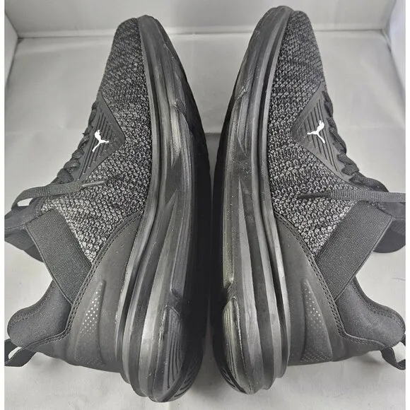 Puma Men's Enzo Beta Woven Black/Charcoal Grey Running Sneakers Size 10