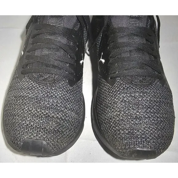 Puma Men's Enzo Beta Woven Black/Charcoal Grey Running Sneakers Size 10