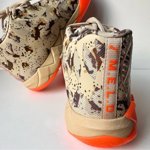 Puma Rare Brand New 🔥Men’s Orange And Shades Of Green Camouflage Size:10