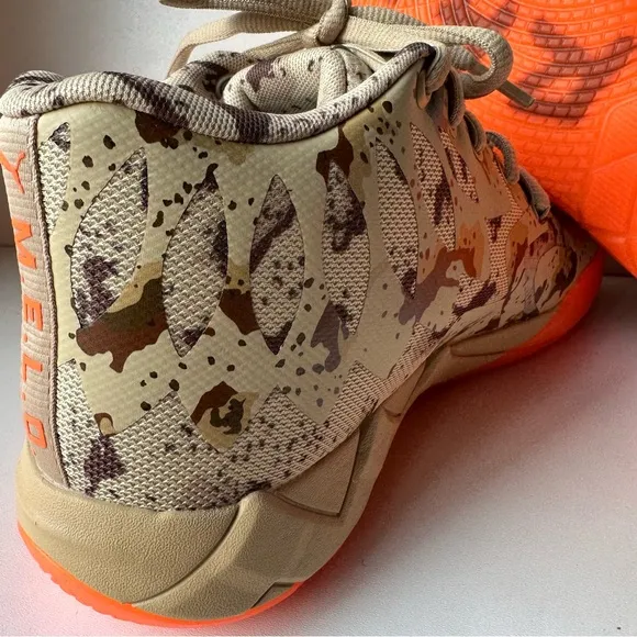 Puma Rare Brand New 🔥Men’s Orange And Shades Of Green Camouflage Size:10