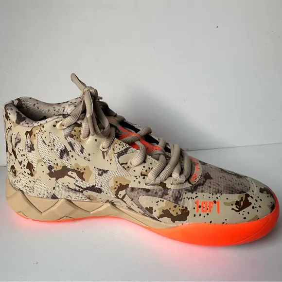 Puma Rare Brand New 🔥Men’s Orange And Shades Of Green Camouflage Size:10