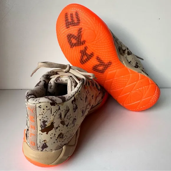 Puma Rare Brand New 🔥Men’s Orange And Shades Of Green Camouflage Size:10