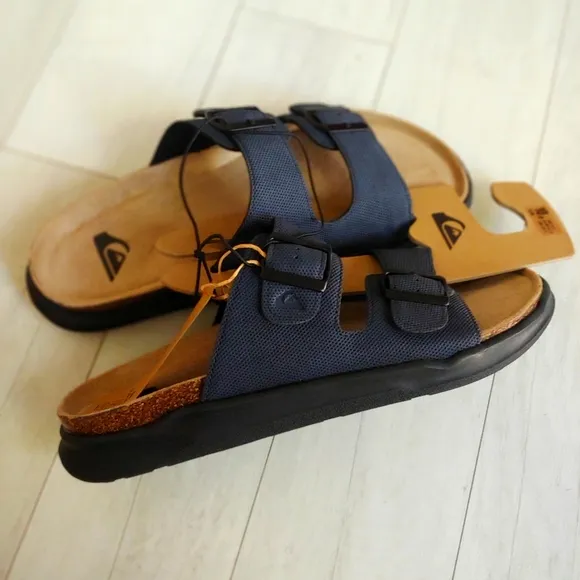 QUIKSILVER NEW mens Embark Deck Double Strap Sandals Slides