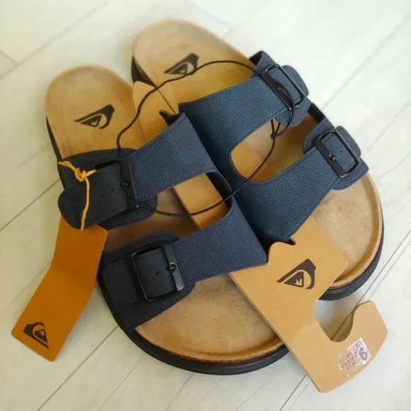 QUIKSILVER NEW mens Embark Deck Double Strap Sandals Slides